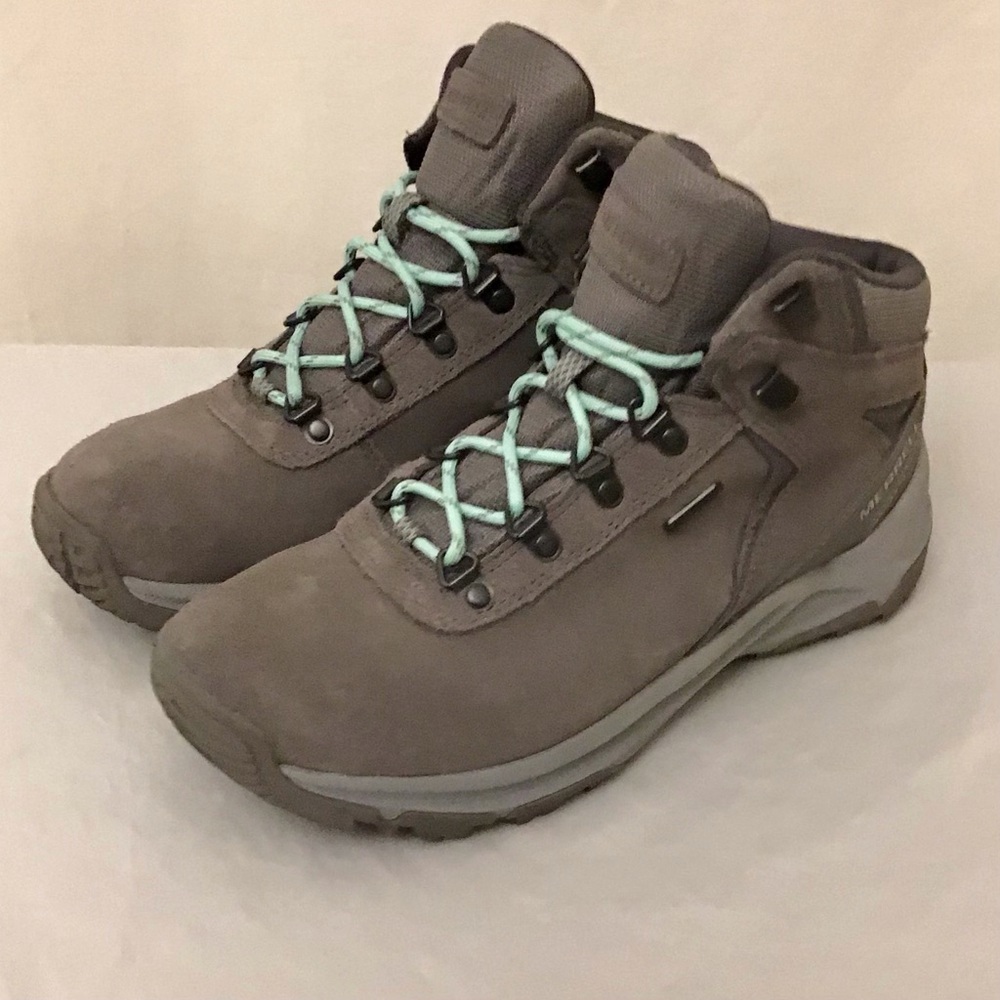 Merrell 10 Women's Erie Mid Waterproof Hiking Boots Gray Shoes *Missing Insoles* - Picture 2 of 12